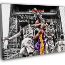 Black Mamba Dunk vs Brooklyn Nets Basketball  20x16 inch FRAMED CANVAS WALL PRINT