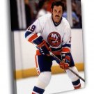Bryan Trottier New York Islanders Retro Hockey  20x16 inch FRAMED CANVAS WALL PRINT