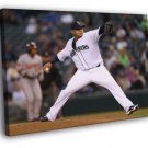 Felix Hernandez Seattle Mariners Baseball  20x16 inch FRAMED CANVAS WALL PRINT