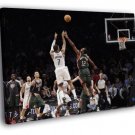 Joe Johnson Brooklyn Nets Game Winner Buzzer  20x16 inch FRAMED CANVAS WALL PRINT