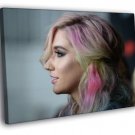 Kesha Colored Hair Portrait Music Singer Rare  20x16 inch FRAMED CANVAS WALL PRINT