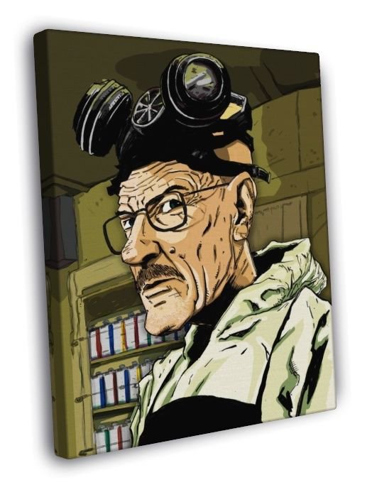 TV Series Walter White Artwork Art  20x16 inch FRAMED CANVAS WALL PRINT
