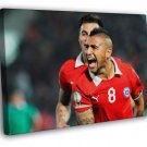 Arturo Vidal Amazing Cool Scream Chile Football Soccer  20x16 inch FRAMED CANVAS WALL PRINT