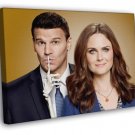 Bones Emily Deschanel David Boreanaz TV Series  20x16 inch FRAMED CANVAS WALL PRINT
