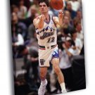 John Stockton Pass Legend Utah Jazz Retro  20x16 inch FRAMED CANVAS WALL PRINT