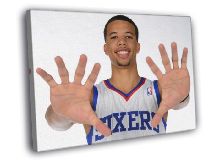 Michael Carter-Williams Philadelphia Sixers  20x16 inch FRAMED CANVAS WALL PRINT