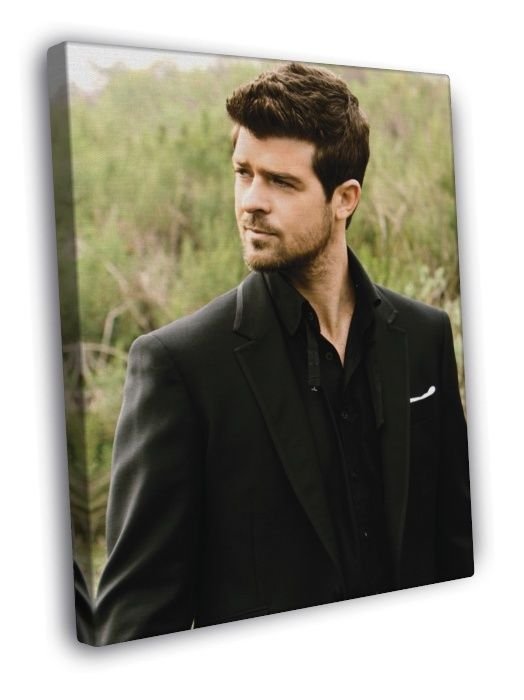 Robin Thicke R&B Hip Hop Singer Music  20x16 inch FRAMED CANVAS WALL PRINT