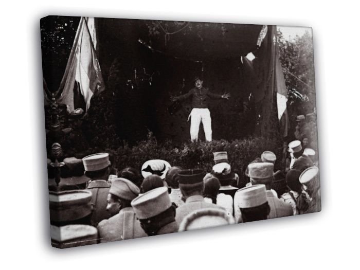 Show Play Stage Rare WWI World War WW1 Old Retro BW  20x16 inch FRAMED CANVAS WALL PRINT