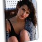 Sophie Marceau Cute Portrait Retro Vintage  20x16 inch FRAMED CANVAS WALL PRINT