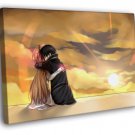 Sword Art Online Asuna Kirito Anime Beautiful Manga Art  20x16 inch FRAMED CANVAS WALL PRINT