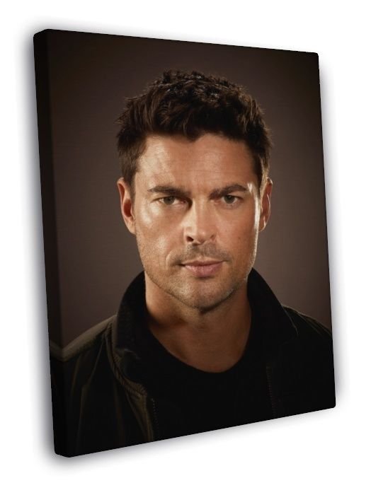 Almost Human Karl Urban TV Series WALL  20x16 inch FRAMED CANVAS PRINT
