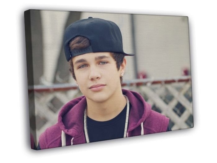 Austin Mahone Cute Pop Singer Music WALL  20x16 inch FRAMED CANVAS PRINT