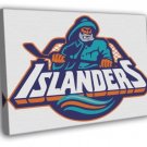 New York Islanders Logo Hockey Sport Art WALL  20x16 inch FRAMED CANVAS PRINT