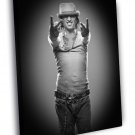 Tommy Lee Rock Music Singer BW WALL  20x16 inch FRAMED CANVAS PRINT