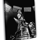 Queen Rare BW Freddie Mercury Microphone Rock Band  20x16 inch FRAMED CANVAS WALL PRINT