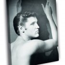 Elvis Presley Portrait Old Vintage Retro BW WALL  20x16 inch FRAMED CANVAS PRINT