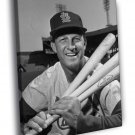 Stan Musial St. Louis Cardinals Vintage Retro WALL  20x16 inch FRAMED CANVAS PRINT
