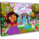 Dora The Explorer Unicorn Tv Series  20x16 inch FRAMED CANVAS WALL PRINT