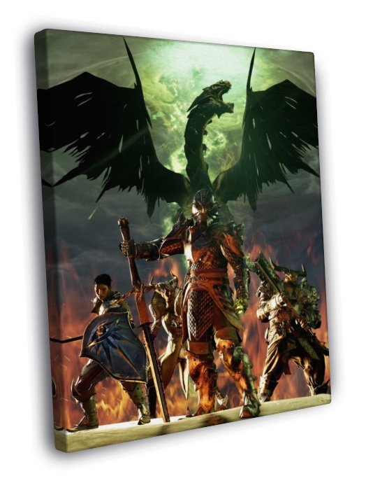 Dragon Age Inquisition Characters Awesome Game  20x16 inch FRAMED CANVAS WALL PRINT