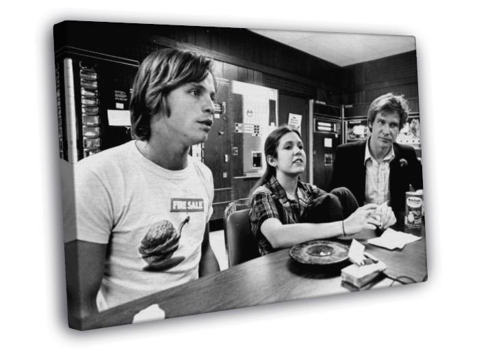 Star Wars The New Hope Behind the Scenes Movie Rare  20x16 inch FRAMED CANVAS WALL PRINT