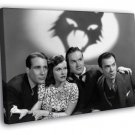 The Cat And The Canary 1927 Retro Movie BW  20x16 inch FRAMED CANVAS WALL PRINT
