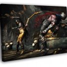 Mortal Kombat X D'Vorah Sub-Zero Fight Game  20x16 inch FRAMED CANVAS WALL PRINT