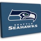 Seattle Seahawks Football Logo Hockey Art WALL  20x16 inch FRAMED CANVAS PRINT