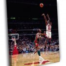 Michael Jordan Gary Payton 1996 Finals Retro WALL  20x16 inch FRAMED CANVAS PRINT