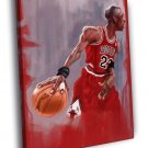 Michael Jordan Cool Sketch Painting Chicago  20x16 inch FRAMED CANVAS WALL PRINT