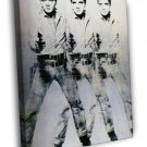 Andy Warhol Triple Elvis 1963 Retro Art WALL  20x16 inch FRAMED CANVAS PRINT
