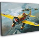 Boeing P-26A Peashooter Aircraft Painting Art WALL  20x16 inch FRAMED CANVAS PRINT