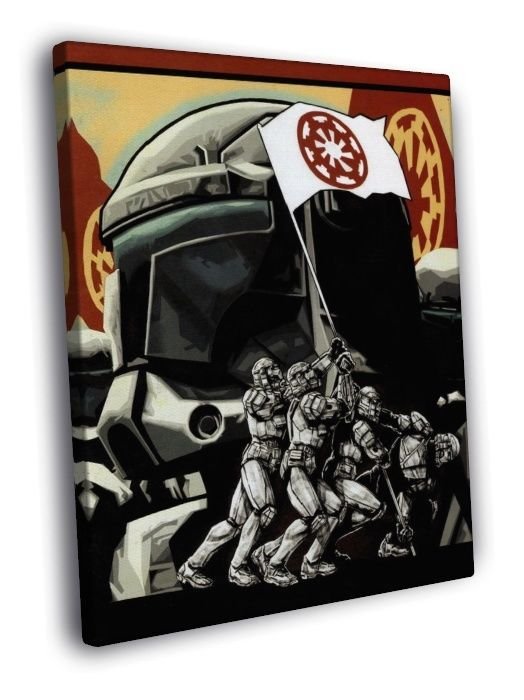 Clone Republic Commando Delta Art Star Wars WALL  20x16 inch FRAMED CANVAS PRINT