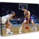John Stockton Utah Jazz Retro Basketball Sport  20x16 inch FRAMED CANVAS WALL PRINT