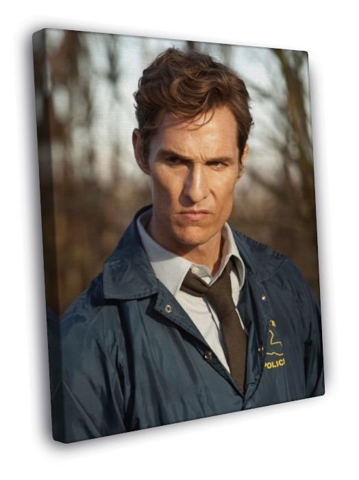 Rustin Rust Cohle True Detective Matthew McConaughey  20x16 inch FRAMED CANVAS WALL PRINT