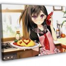 Beautiful Cute Girl Pretty Face Anime Art  20x16 inch FRAMED CANVAS WALL PRINT