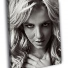 Britney Spears Music Singer Cool Portrait BW  20x16 inch FRAMED CANVAS WALL PRINT