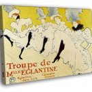 La Troupe De Mlle Eglantine 1985 Vintage Art  20x16 inch FRAMED CANVAS WALL PRINT