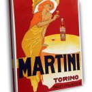 Martini Tirino Italia Vintage Retro Painting  20x16 inch FRAMED CANVAS WALL PRINT