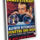 Rear Window Retro Classic Movie Vintage WALL  20x16 inch FRAMED CANVAS PRINT