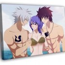Fairy Tail Gray Juvia Lyon Hot Anime Manga Art WALL  20x16 inch FRAMED CANVAS PRINT