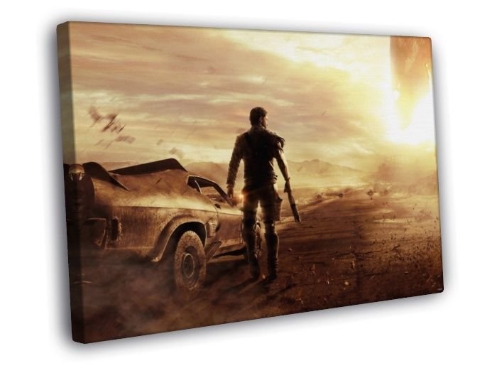 Mad Max Video Game WALL  20x16 inch FRAMED CANVAS PRINT