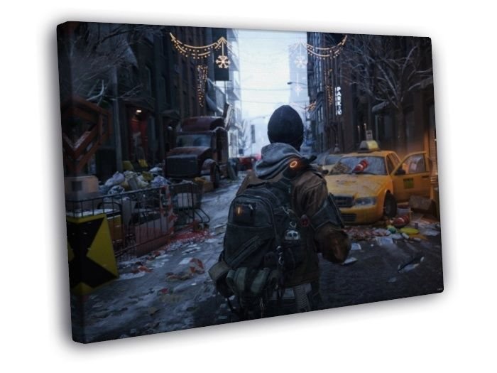 Tom Clancy's The Division Ruins City Video Game WALL  20x16 inch FRAMED CANVAS PRINT