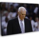 Gregg Popovich Coach Pop San Antonio Spurs  20x16 inch FRAMED CANVAS WALL PRINT