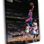 Josh Smith Slam Dunk Detroit Pistons  20x16 inch FRAMED CANVAS WALL PRINT