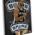 Tim Duncan San Antonio Spurs Art Basketball  20x16 inch FRAMED CANVAS WALL PRINT