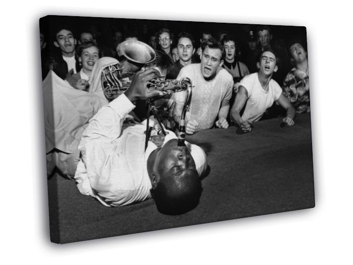 Big Jay McNeely Olympic Auditorium Los Angeles 1953  20x16 inch FRAMED CANVAS WALL PRINT