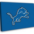 Detroit Lions Football Logo Hockey Sport Art WALL  20x16 inch FRAMED CANVAS PRINT