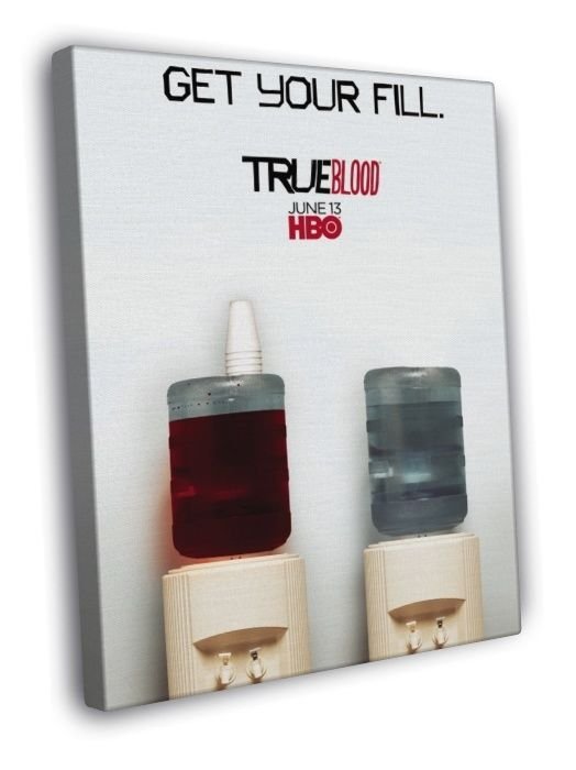 Get Your Fill Water Cooler Awesome True Blood TV  20x16 inch FRAMED CANVAS WALL PRINT
