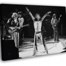 Mick Jagger Awesome Rare BW Stage Retro Rock Band  20x16 inch FRAMED CANVAS WALL PRINT