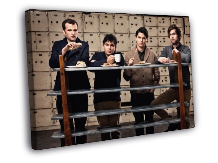 Vampire Weekend Rock Music Band Group  20x16 inch FRAMED CANVAS WALL PRINT